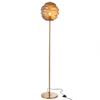 Lampada da terra in vetro marrone H156 cm J-Line