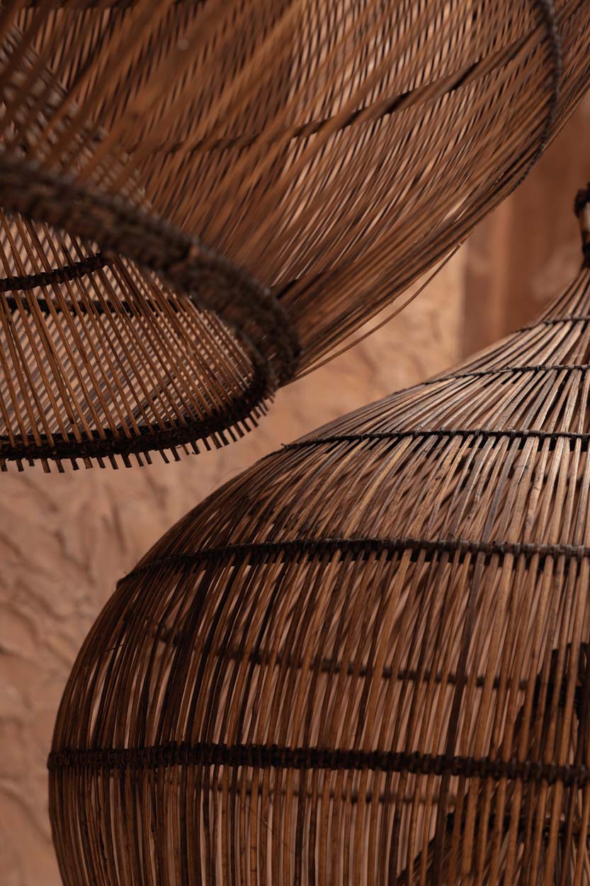 La lampada a sospensione Desert Gourd in noce scuro Small Bazar Bizar