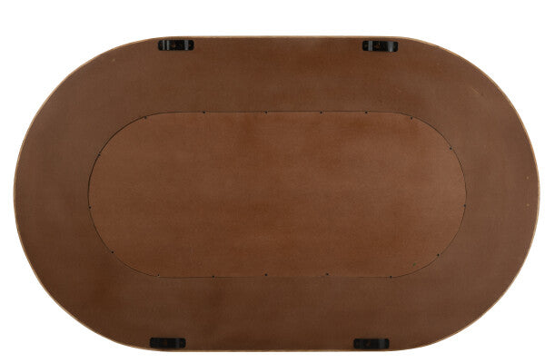 Specchio da parete Curve Ovale Legno Naturale 152x6x92cm J-Line