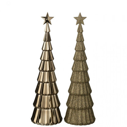 Albero + Stella in plastica marrone Set da 2 J-line