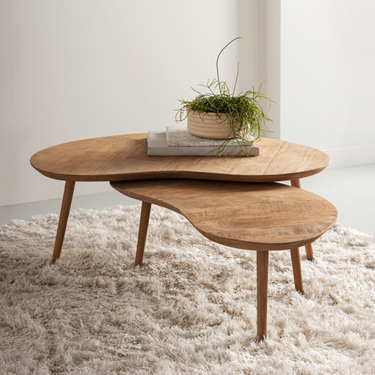 DTP Home Apollo Set di 2 tavolini da salotto