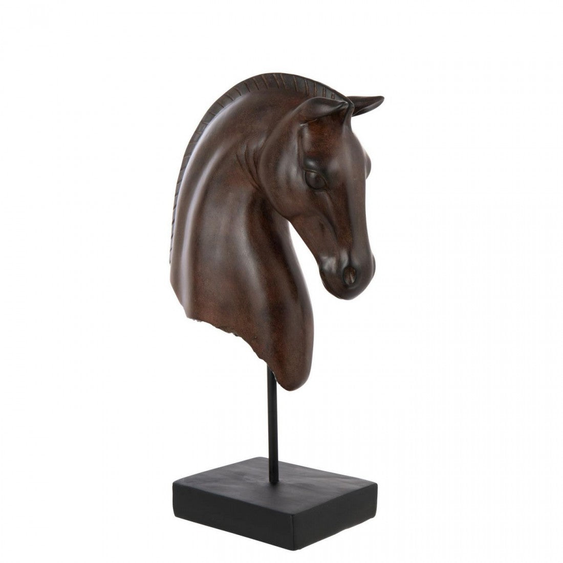 Testa di Cavallo Bassa in Poliresina Marrone Scuro J-Line
