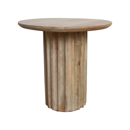 Tavolino Bullnose Scanalato Inverso Naturale Ø50cm Raw Materials