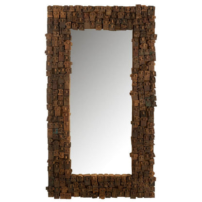 Specchio Syma Legno Riciclato/Specchio Naturale Large J-Line