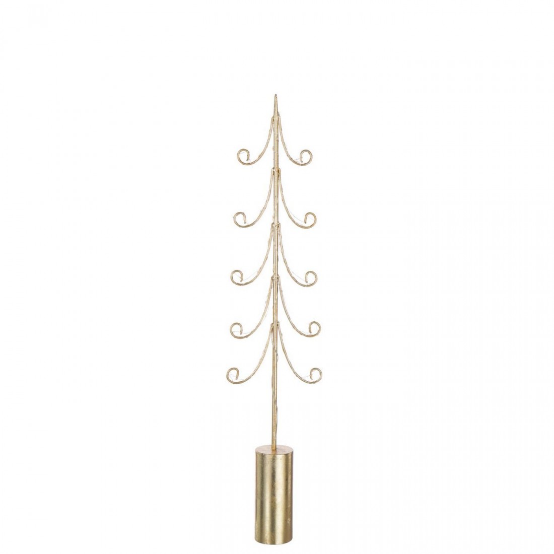 Lampada a piantana cilindrica in ferro color oro con LED, set da 3, J-Line