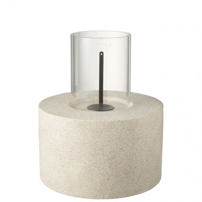 Braciere da tavolo Bioetanolo Rotondo Grigio Ø41x52cm J-Line