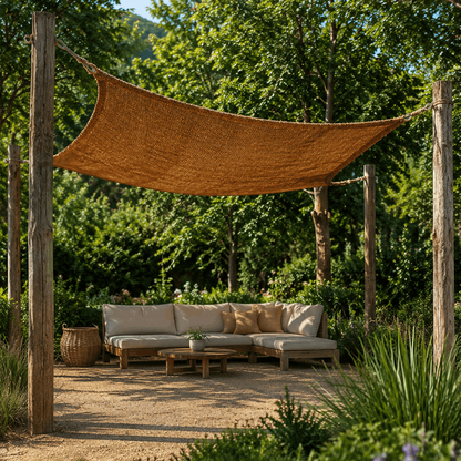 Vela ombreggiante Coco Rettangolare Naturale 400x300 Bazar Bizar