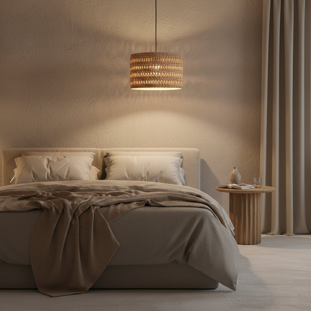 Herba Lampada a sospensione Naturale Media Ø40cm Materie prime
