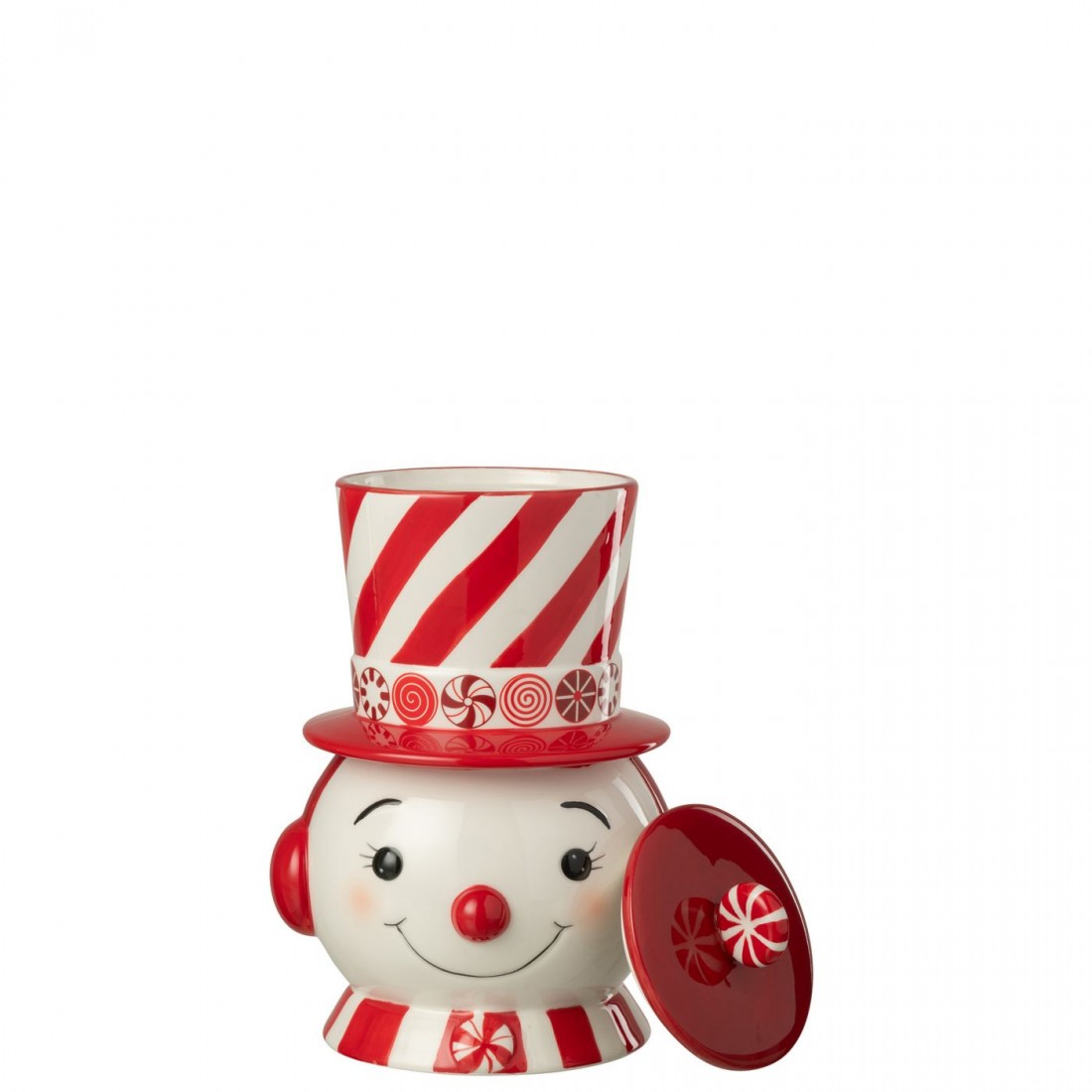 In esaurimento Pupazzo di neve decorativo + Cappello Dolomite Rosso natalizio/Bianco J-Line