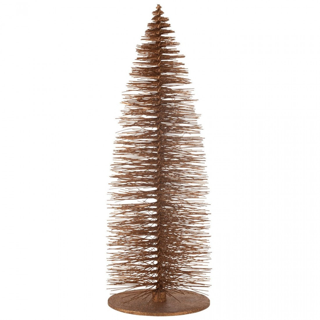 Albero di Natale Decorativo Glitter Legno Marrone Extra Large H140cm J-Line