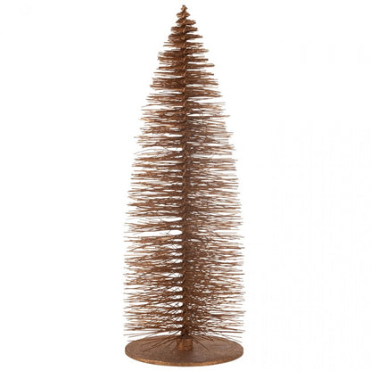 Albero di Natale Decorativo Glitter Legno Marrone Extra Large H140cm J-Line