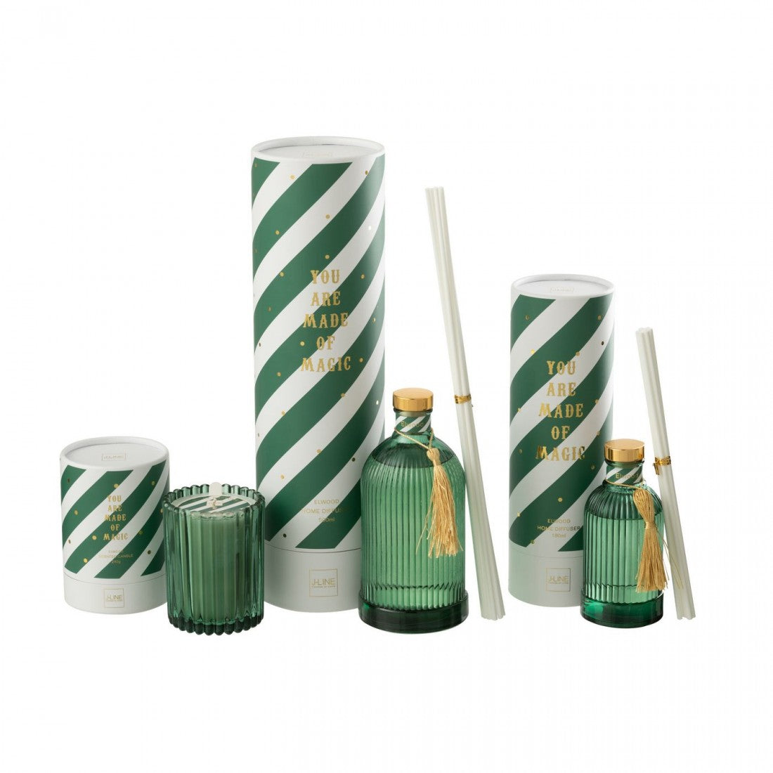 Diffusore di profumo Magic Olio profumato Bianco/Verde scuro Large 500ml J-Line