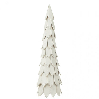 Albero di Natale Pezzi di Legno Bianco Large H120cm J-Line