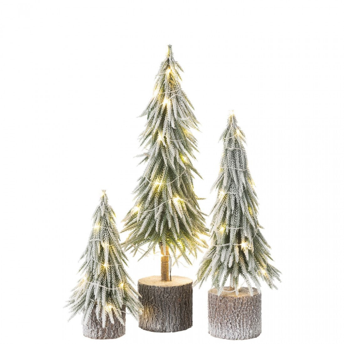 Albero di Natale A+Led Artificiale Neve Verde Piccolo H30cm J-Line