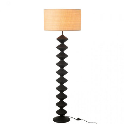 Lampada da terra Rups in legno di pioppo Nero/Naturale H156cm J-Line