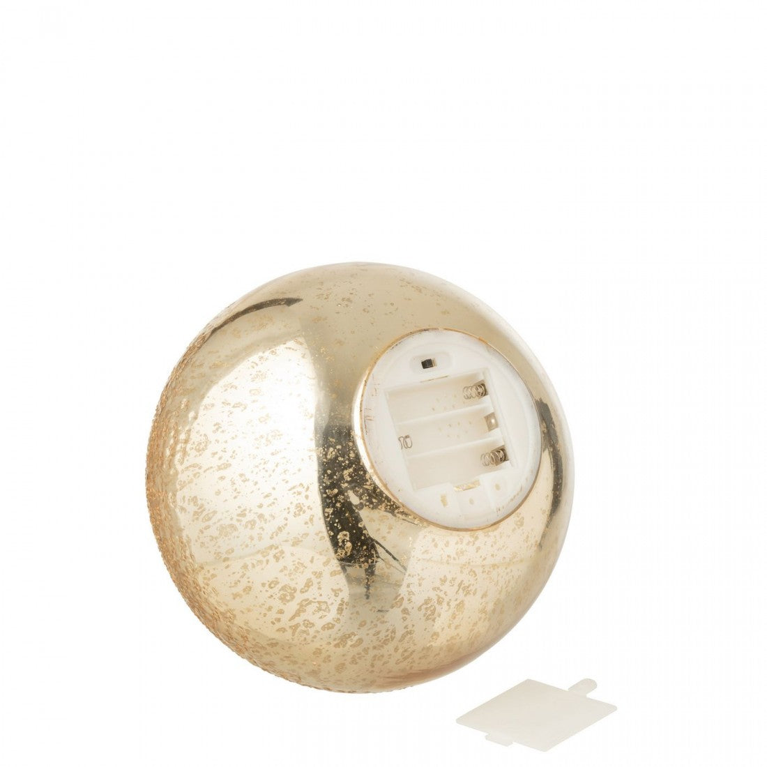 Sfera LED in vetro craquelé color oro, set da 2, J-Line