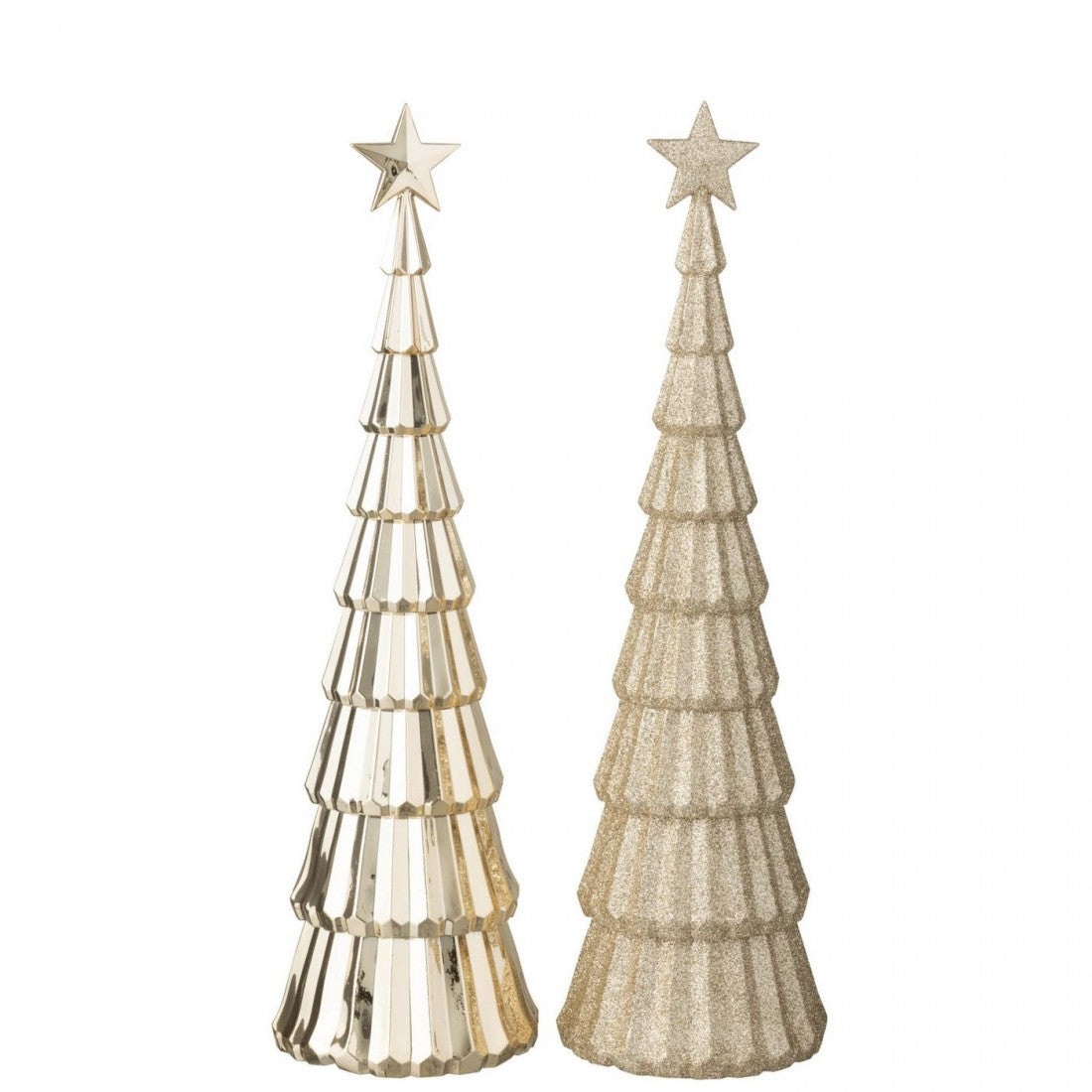 Albero + Stella in plastica beige chiaro Set da 2 J-Line