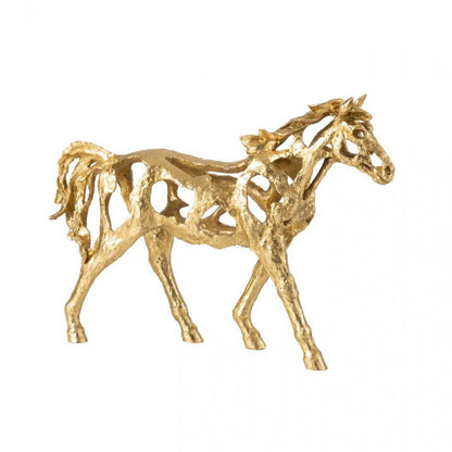 Cavallo Corrente Poliresina Color Oro Large J-Line