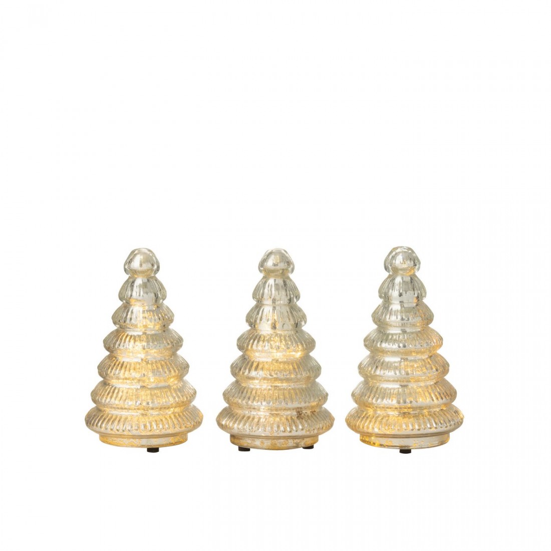 Lampada a sospensione Boom in vetro scanalato argentato, set da 3, J-Line