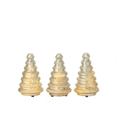 Lampada a sospensione Boom in vetro scanalato argentato, set da 3, J-Line