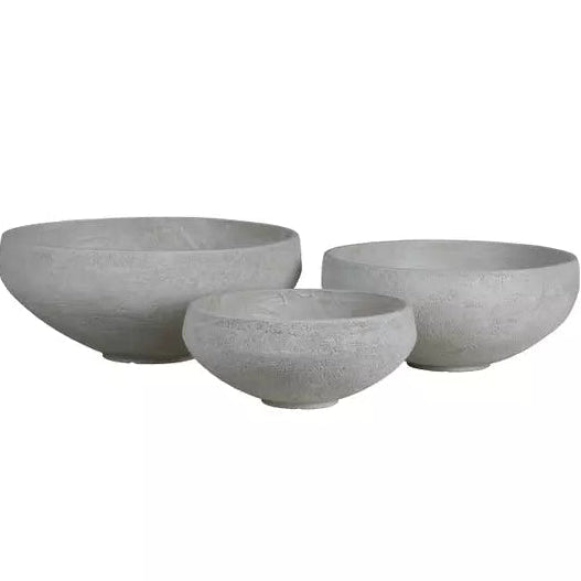 Set di 3 ciotole basse e rotonde in crema Dashima GRC PTMD