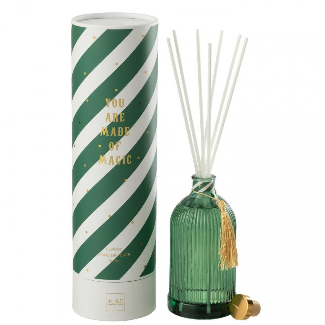 Diffusore di profumo Magic Olio profumato Bianco/Verde scuro Large 500ml J-Line