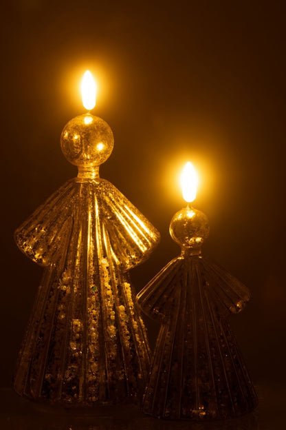 Set di 2 lampade a LED Angel in vetro color oro J-Line
