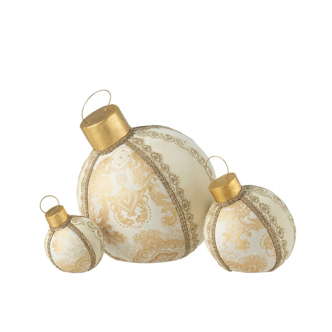 Sfera Decorativa Motivo Polistirolo/Tessuto Oro Large J-Line