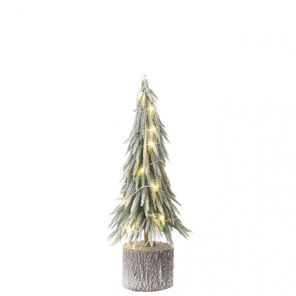 Albero di Natale A+Led Neve Artificiale Verde Medio H45cm J-Line