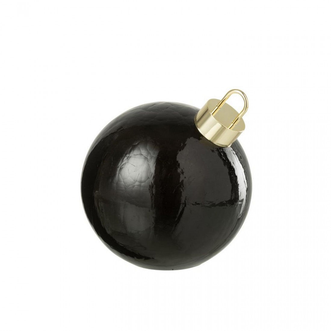 Sfera natalizia in vetro nero con LED, set da 3, J-Line