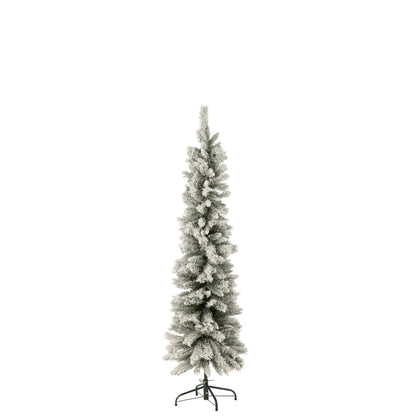 Albero di Natale Artificiale Modello Piccolo Innevato Verde Small H184cm J-Line