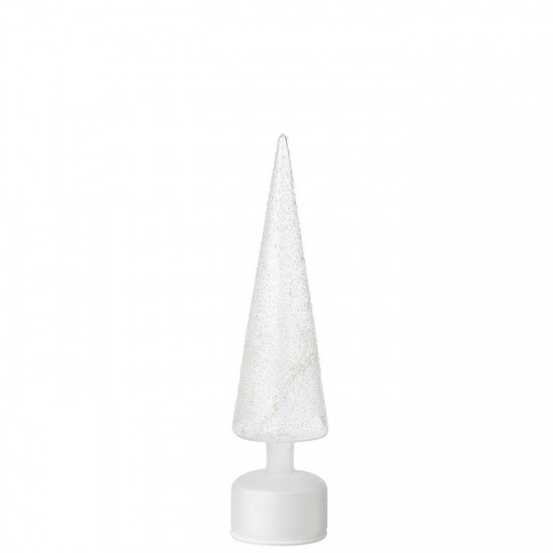 Set di 2 lampade a sospensione rotanti in vetro bianco/trasparente con LED J-Line