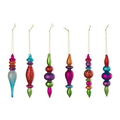 Scatola Da 6 Palline Di Natale In Vetro Multicolore J-Line