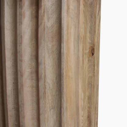 Tavolino Bullnose Scanalato Inverso Naturale Ø50cm Raw Materials