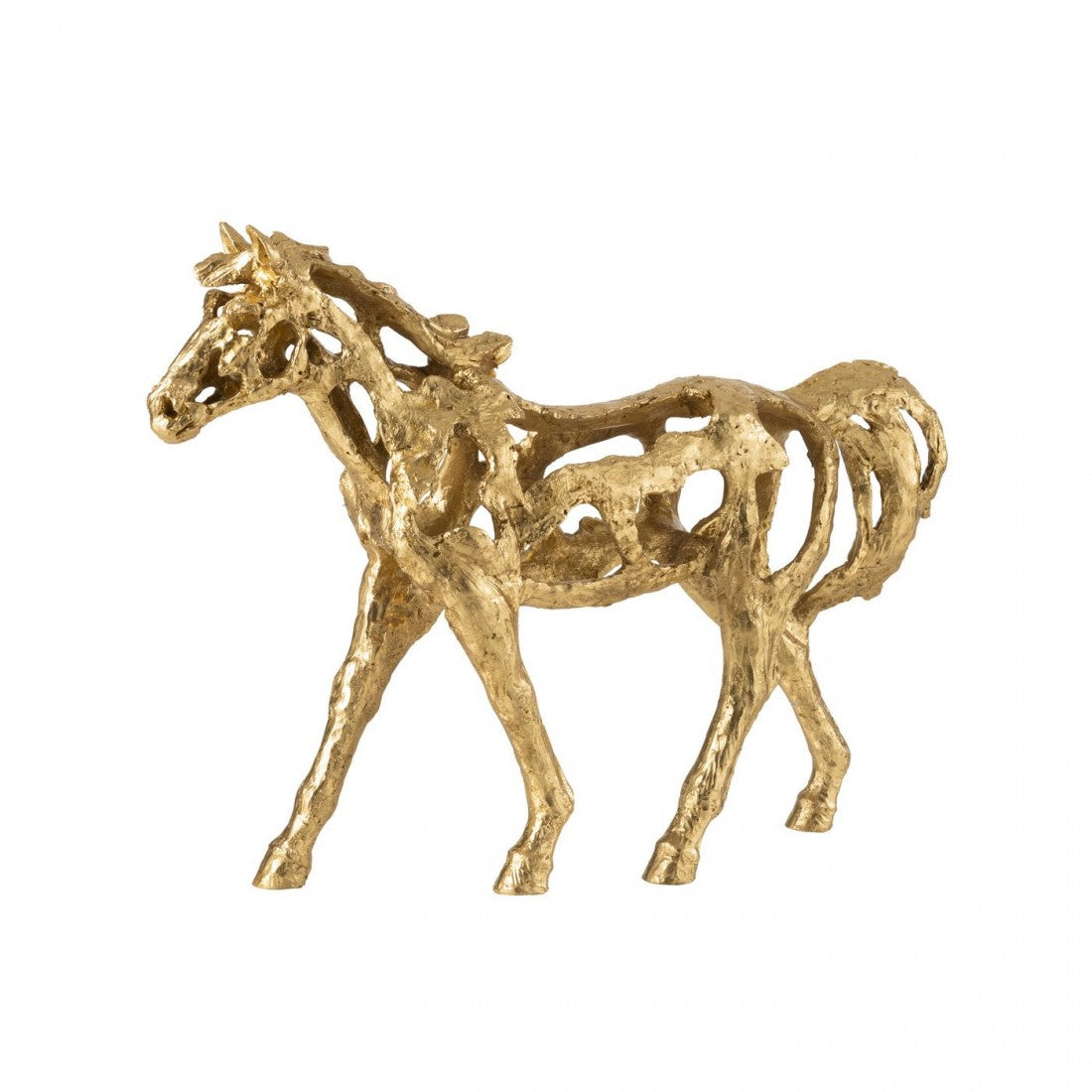 Cavallo Corrente Poliresina Color Oro Large J-Line