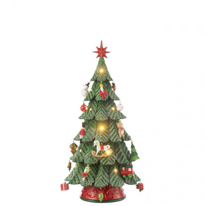 Albero di Natale con decorazioni LED in resina, assortimento, piccolo, H 51,5 cm, J-Line