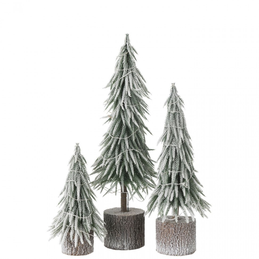 Albero di Natale A+Led Artificiale Neve Verde Piccolo H30cm J-Line