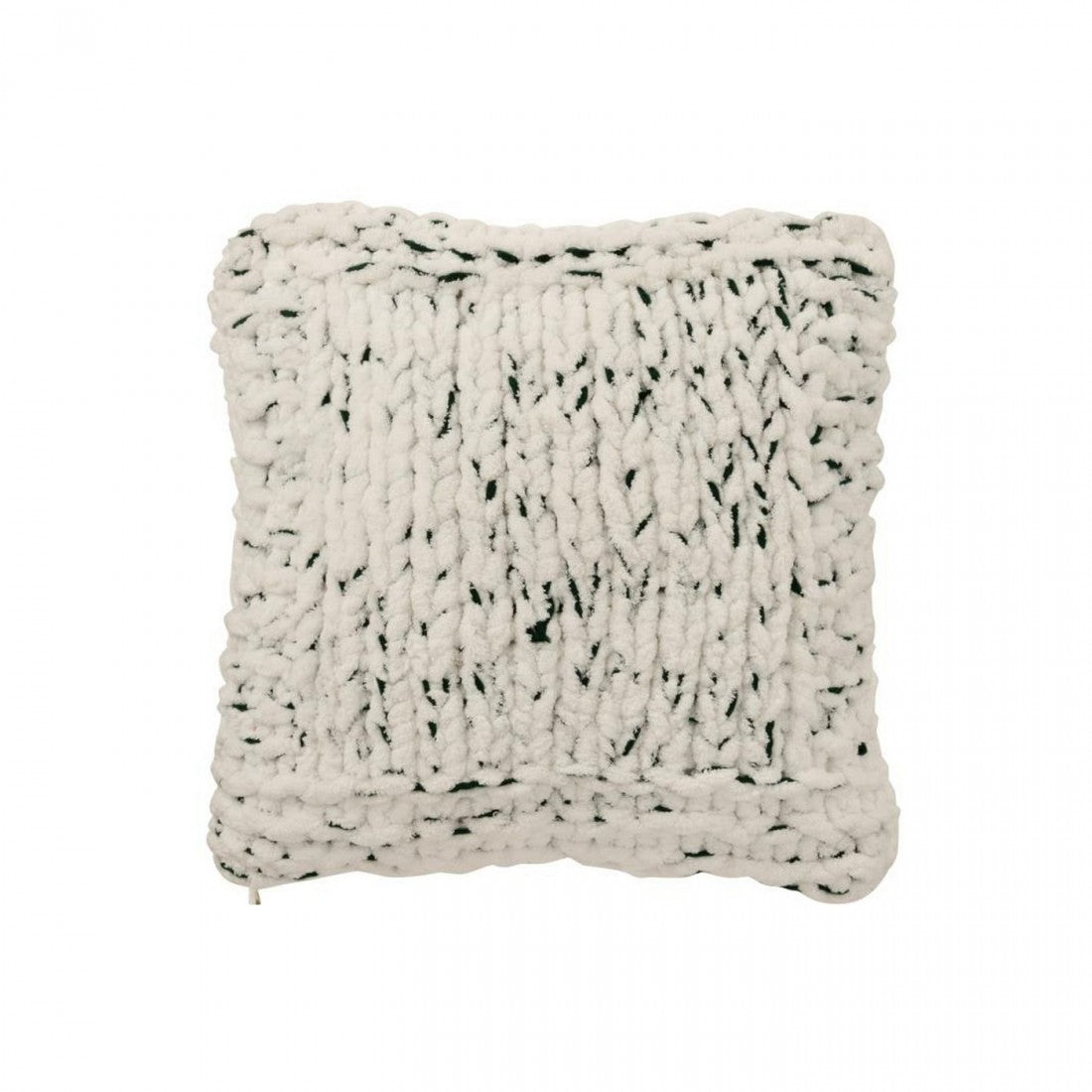 Cuscino in poliestere bianco/verde scuro J-Line