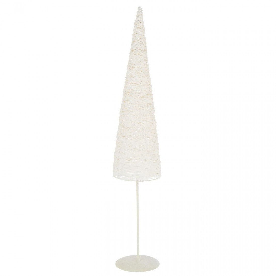 Albero di Natale su Base Metallo/Carta Bianco Set di 2 J-Line