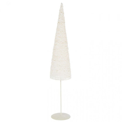 Albero di Natale su Base Metallo/Carta Bianco Set di 2 J-Line