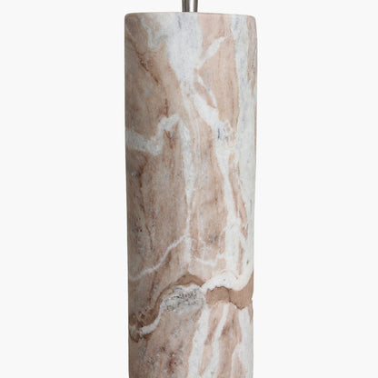 Base lampada Fantasy Marmo Marrone Rotonda Raw Materials