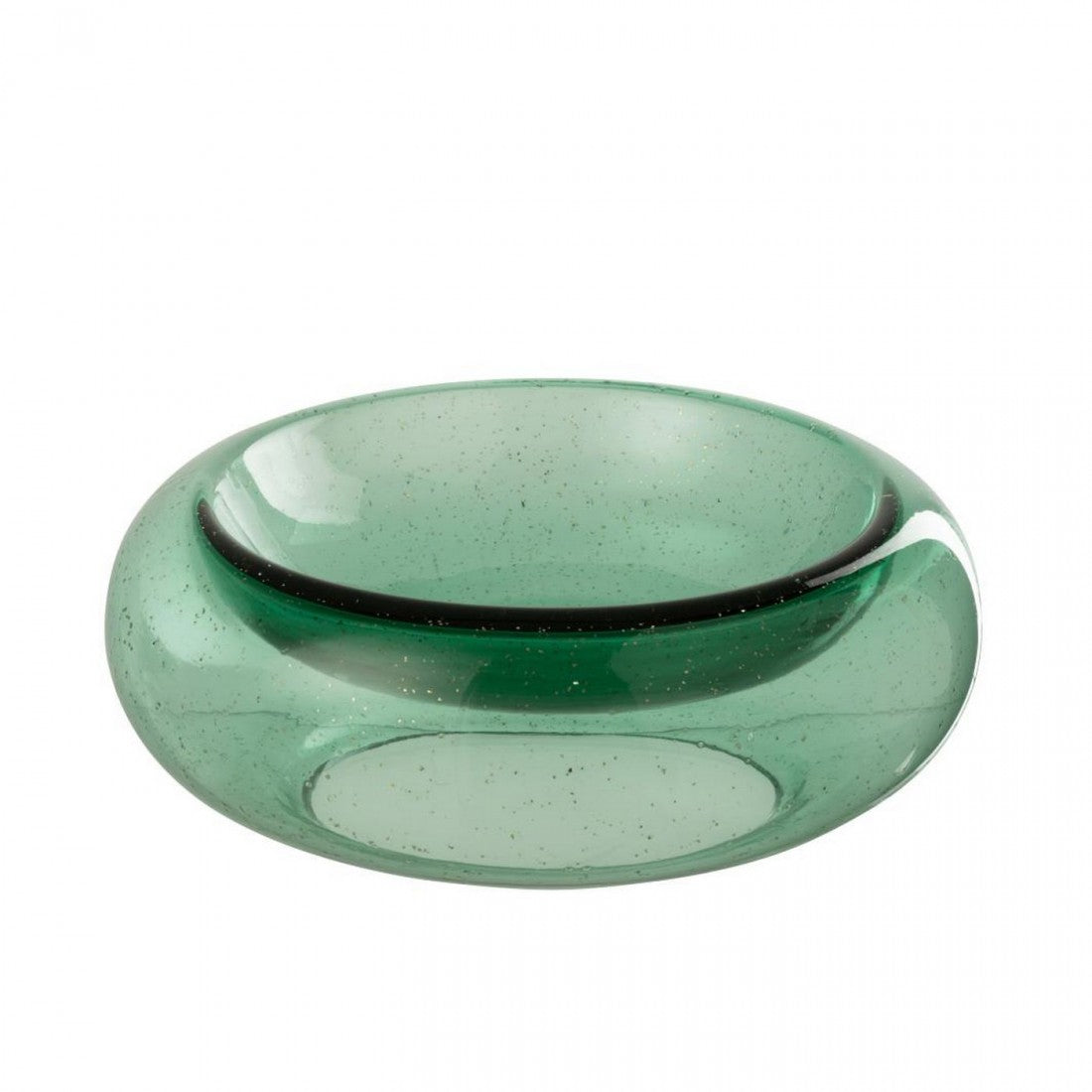 Vassoio decorativo Carol in vetro verde smeraldo Large