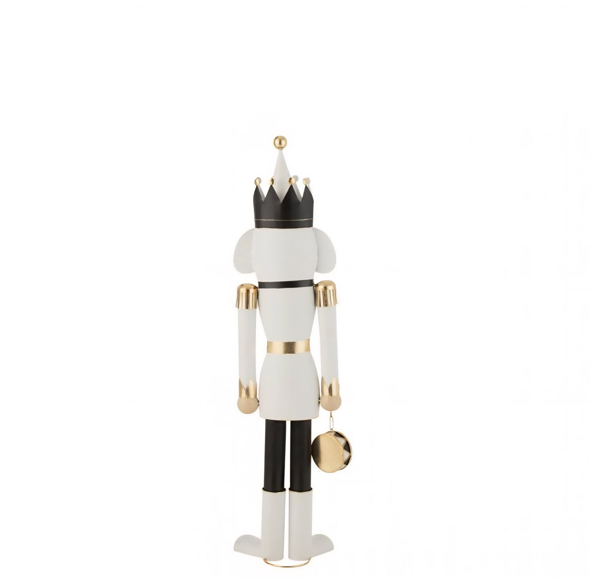 Schiaccianoci in ferro nero/bianco, medio, H 106 cm, J-Line