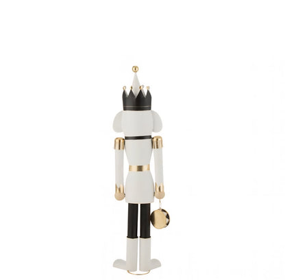 Schiaccianoci in ferro nero/bianco, medio, H 106 cm, J-Line