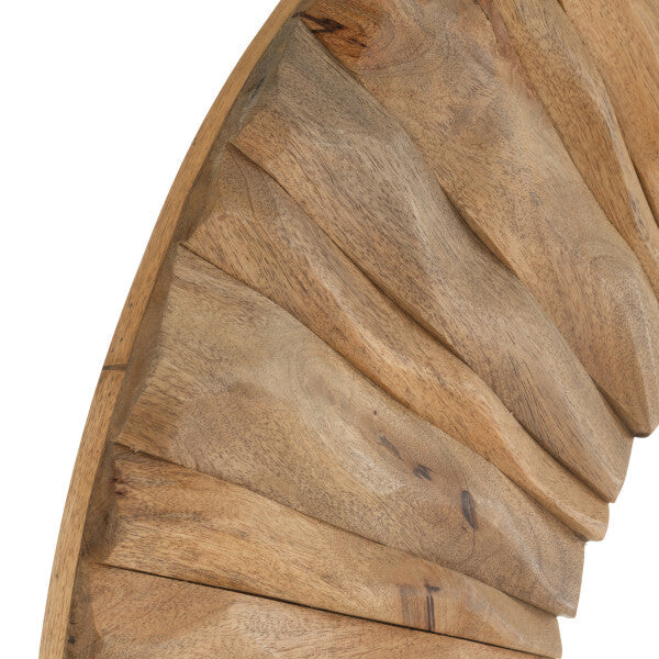 Specchio da parete Curve Ovale Legno Naturale 152x6x92cm J-Line
