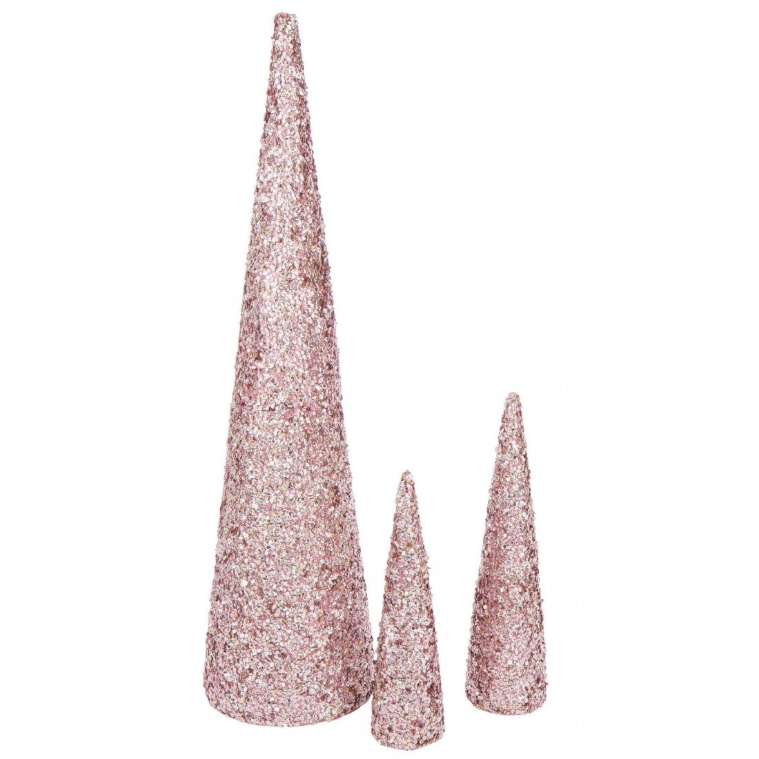 Cono Paillettes Spugna Rosa Chiaro Small H46cm J-Line