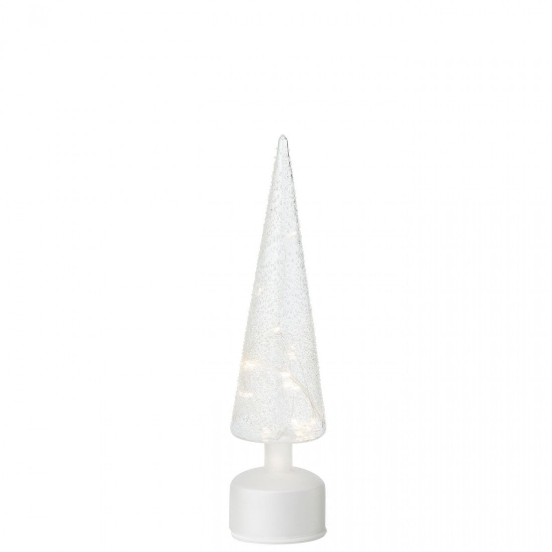 Set di 2 lampade a sospensione rotanti in vetro bianco/trasparente con LED J-Line
