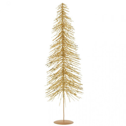 Albero di Natale Glitterato in Plastica Color Oro Set di 3 j-Line