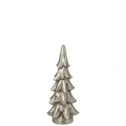 Albero di Natale su Piedistallo in Magnesio Color Argento Set da 2 J-Line
