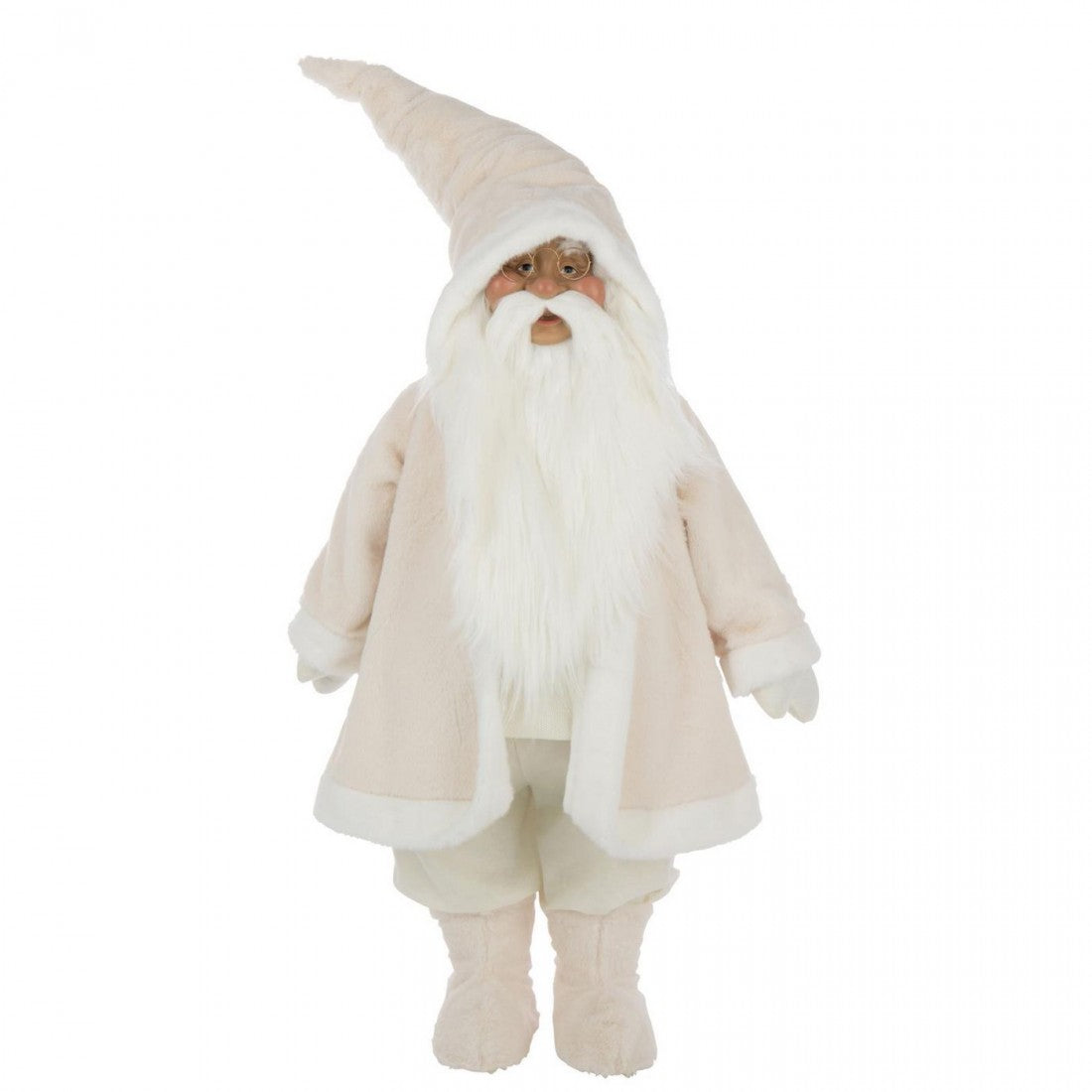 Occhiali da Babbo Natale in poliestere bianco H155 cm J-Line